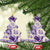 Aloha Hawaii Paniolo Lavender Palaka Ceramic Ornament Coastal Rodeo - Polynesian Pride