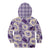 Aloha Hawaii Paniolo Lavender Palaka Kid Hoodie Coastal Rodeo - Polynesian Pride