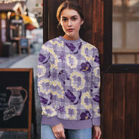 Aloha Hawaii Paniolo Lavender Palaka Ugly Christmas Sweater Coastal Rodeo - Polynesian Pride