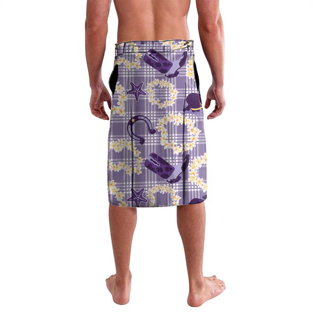 Aloha Hawaii Paniolo Lavender Palaka Lavalava Coastal Rodeo - Polynesian Pride