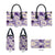 Aloha Hawaii Paniolo Lavender Palaka Leather Bag Coastal Rodeo - Polynesian Pride