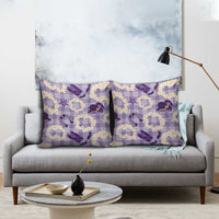 Aloha Hawaii Paniolo Lavender Palaka Pillow Cover Coastal Rodeo - Polynesian Pride
