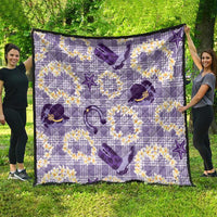 Aloha Hawaii Paniolo Lavender Palaka Quilt Coastal Rodeo - Polynesian Pride