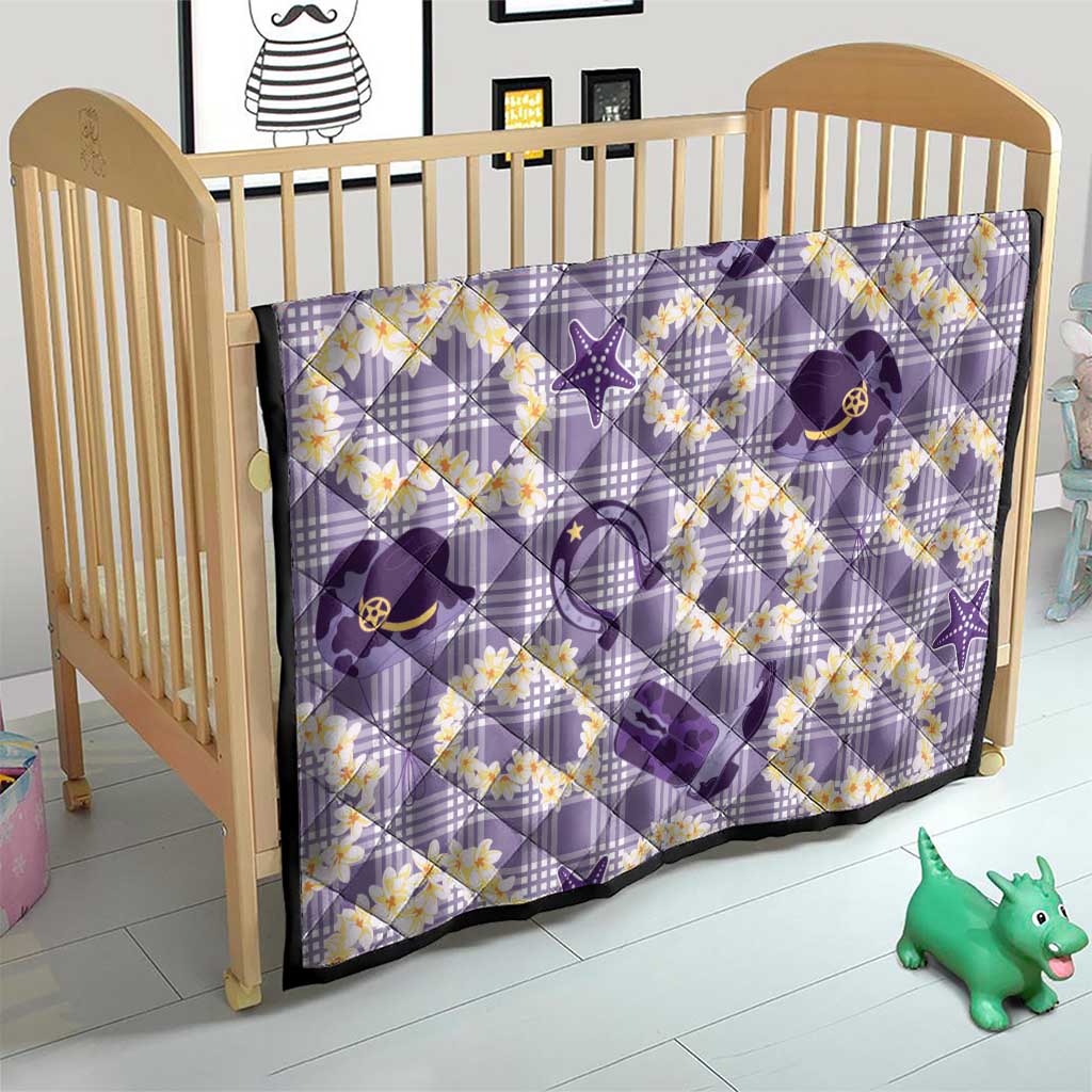 Aloha Hawaii Paniolo Lavender Palaka Quilt Coastal Rodeo - Polynesian Pride