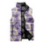 Aloha Hawaii Paniolo Lavender Palaka Sleeveless Puffer Jacket Coastal Rodeo - Polynesian Pride
