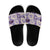 Aloha Hawaii Paniolo Lavender Palaka Slide Sandals Coastal Rodeo - Polynesian Pride