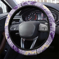 Aloha Hawaii Paniolo Lavender Palaka Steering Wheel Cover Coastal Rodeo - Polynesian Pride