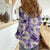 Aloha Hawaii Paniolo Lavender Palaka Women Casual Shirt Coastal Rodeo - Polynesian Pride
