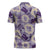 Aloha Hawaii Paniolo Lavender Palaka Zipper Polo Shirt Coastal Rodeo - Polynesian Pride
