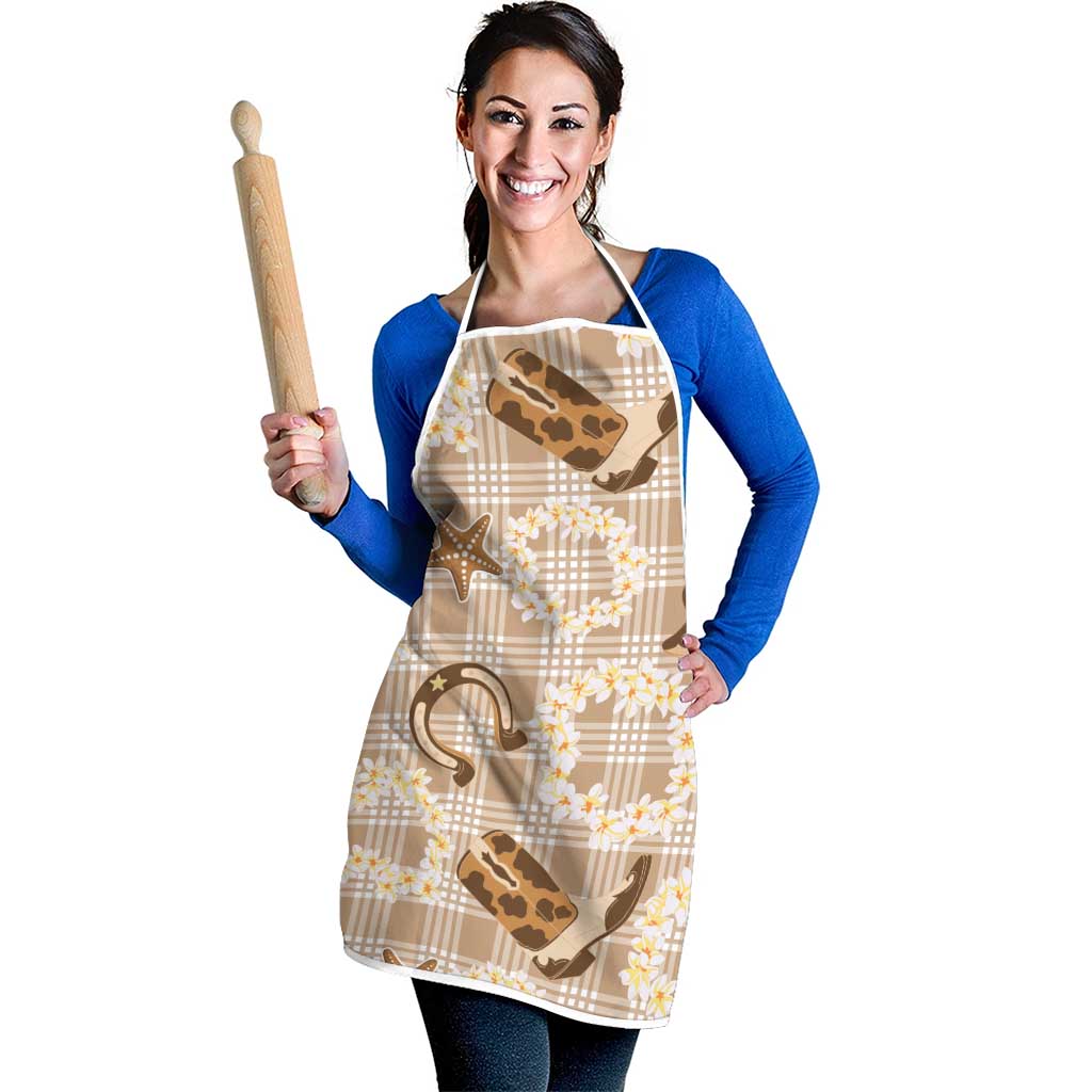 Aloha Hawaii Paniolo Khaki Palaka Apron Coastal Rodeo - Polynesian Pride