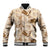Aloha Hawaii Paniolo Khaki Palaka Baseball Jacket Coastal Rodeo - Polynesian Pride