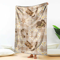 Aloha Hawaii Paniolo Khaki Palaka Blanket Coastal Rodeo - Polynesian Pride