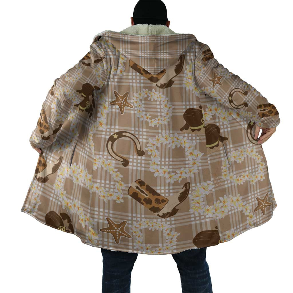 Aloha Hawaii Paniolo Khaki Palaka Cloak Coastal Rodeo - Polynesian Pride