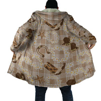 Aloha Hawaii Paniolo Khaki Palaka Cloak Coastal Rodeo - Polynesian Pride