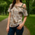 Aloha Hawaii Paniolo Khaki Palaka Cross Shoulder Shirt Coastal Rodeo - Polynesian Pride