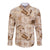 Aloha Hawaii Paniolo Khaki Palaka Long Sleeve Button Shirt Coastal Rodeo - Polynesian Pride