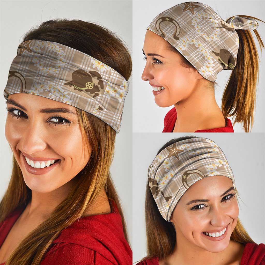 Aloha Hawaii Paniolo Khaki Palaka Neck Gaiter Coastal Rodeo - Polynesian Pride