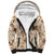 Aloha Hawaii Paniolo Khaki Palaka Sherpa Hoodie Coastal Rodeo - Polynesian Pride