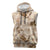 Aloha Hawaii Paniolo Khaki Palaka Sleeveless Hoodie Coastal Rodeo - Polynesian Pride