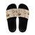 Aloha Hawaii Paniolo Khaki Palaka Slide Sandals Coastal Rodeo - Polynesian Pride