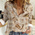 Aloha Hawaii Paniolo Khaki Palaka Women Casual Shirt Coastal Rodeo - Polynesian Pride