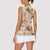 Aloha Hawaii Paniolo Khaki Palaka Women Sleeveless Polo Shirt Coastal Rodeo - Polynesian Pride
