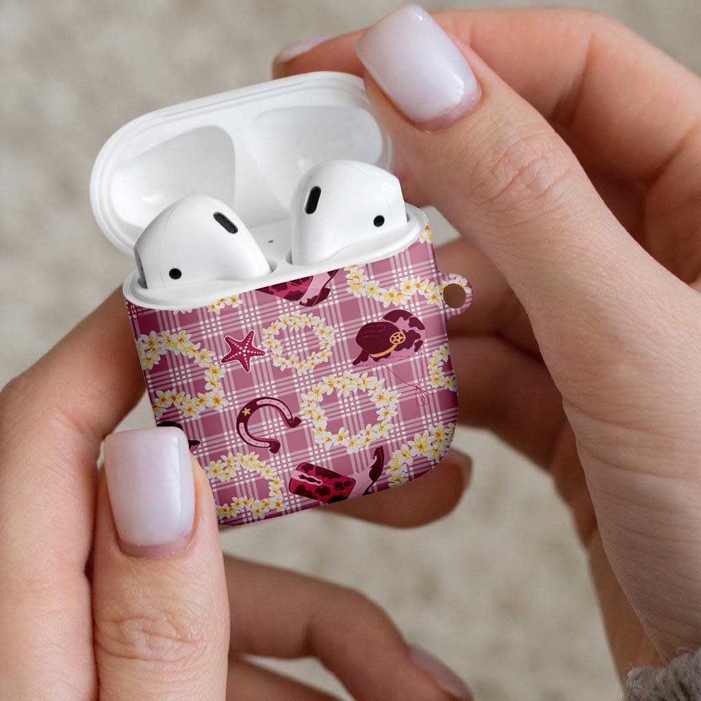 Aloha Hawaii Paniolo Lokelani Rose Palaka AirPods Case Coastal Rodeo - Polynesian Pride
