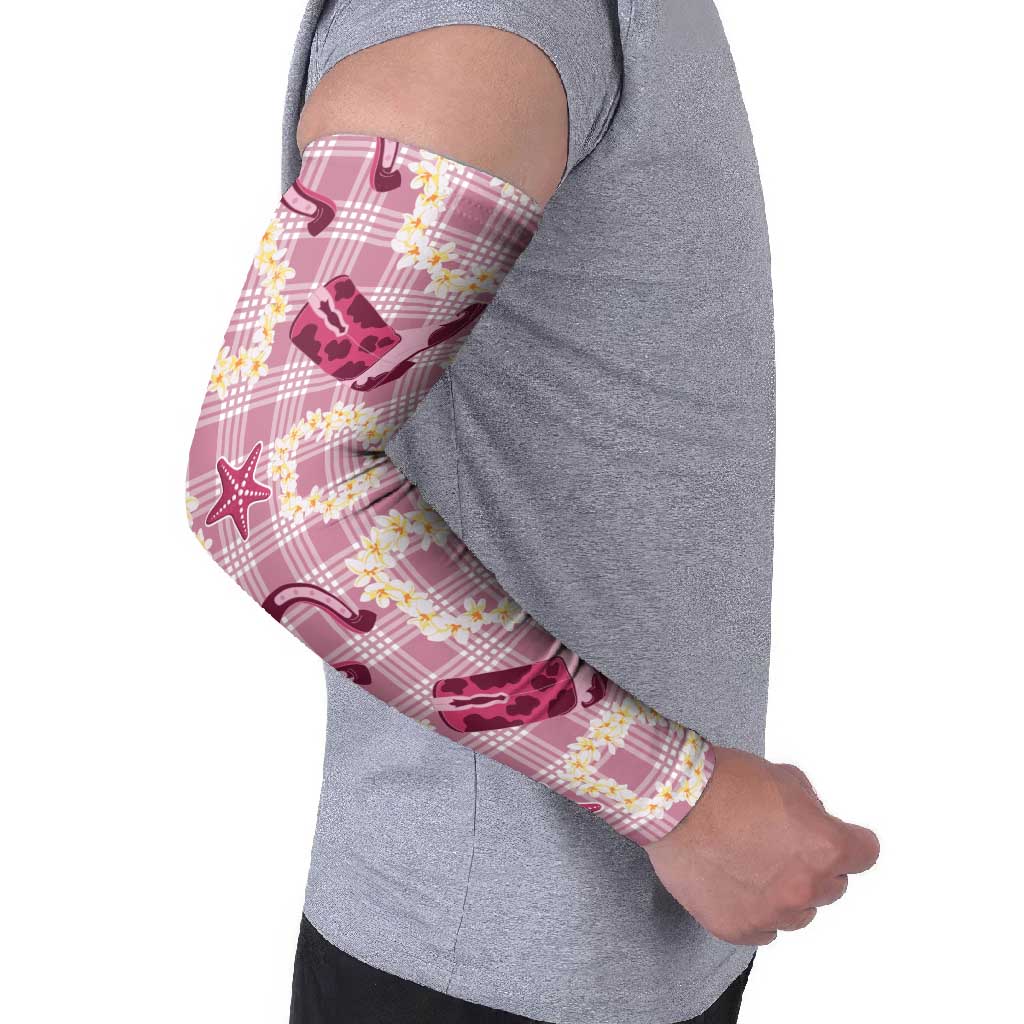 Aloha Hawaii Paniolo Lokelani Rose Palaka Arm Sleeves Coastal Rodeo - Polynesian Pride