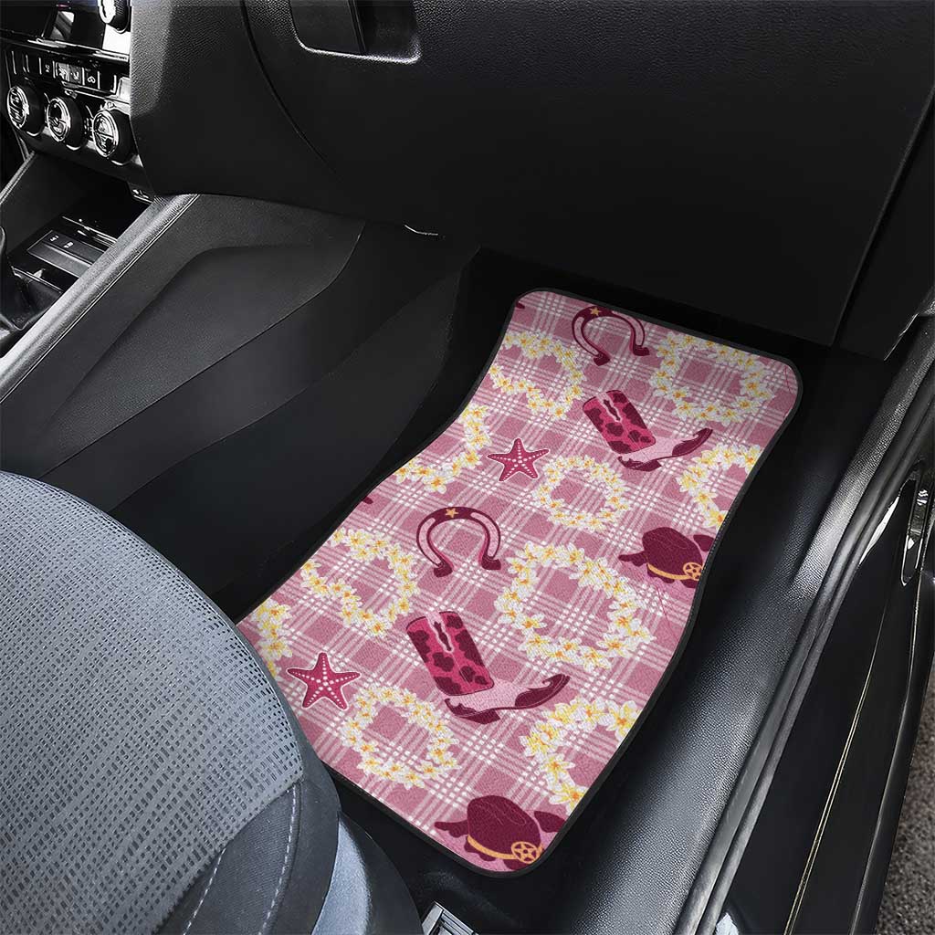 Aloha Hawaii Paniolo Lokelani Rose Palaka Car Mats Coastal Rodeo - Polynesian Pride