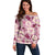 Aloha Hawaii Paniolo Lokelani Rose Palaka Off Shoulder Sweater Coastal Rodeo - Polynesian Pride