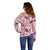 Aloha Hawaii Paniolo Lokelani Rose Palaka Off Shoulder Sweater Coastal Rodeo - Polynesian Pride