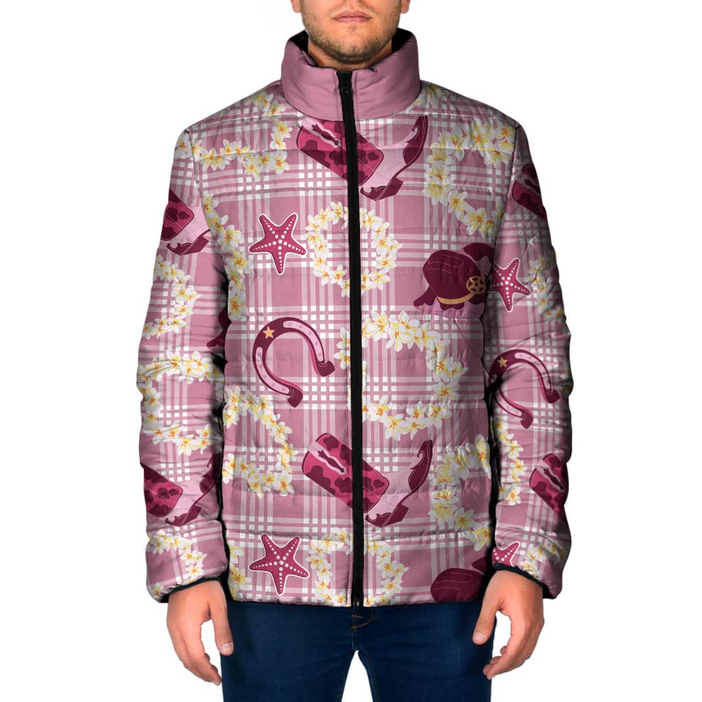 Aloha Hawaii Paniolo Lokelani Rose Palaka Padded Jacket Coastal Rodeo - Polynesian Pride