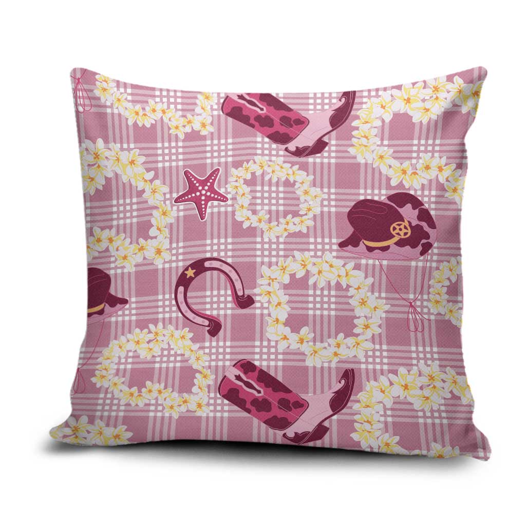 Aloha Hawaii Paniolo Lokelani Rose Palaka Pillow Cover Coastal Rodeo - Polynesian Pride