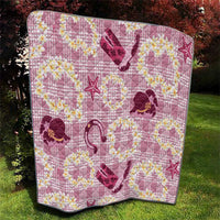 Aloha Hawaii Paniolo Lokelani Rose Palaka Quilt Coastal Rodeo - Polynesian Pride