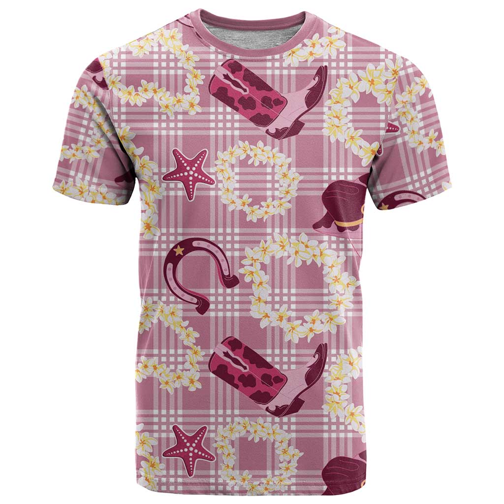 Aloha Hawaii Paniolo Lokelani Rose Palaka T Shirt Coastal Rodeo - Polynesian Pride