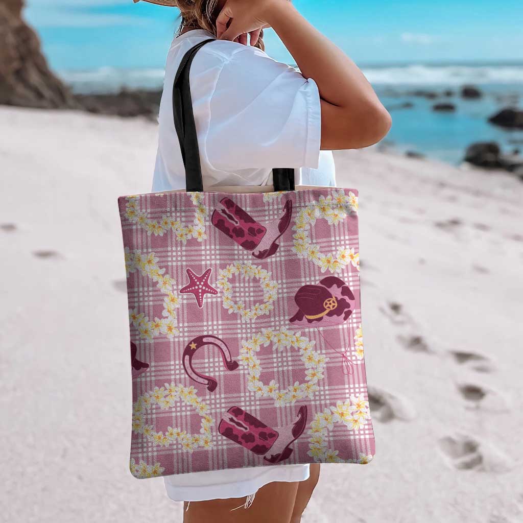 Aloha Hawaii Paniolo Lokelani Rose Palaka Tote Bag Coastal Rodeo LT7 - Polynesian Pride