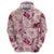 Aloha Hawaii Paniolo Lokelani Rose Palaka Zip Hoodie Coastal Rodeo - Polynesian Pride