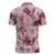 Aloha Hawaii Paniolo Lokelani Rose Palaka Zipper Polo Shirt Coastal Rodeo - Polynesian Pride