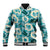 Aloha Hawaii Paniolo Teal Palaka Baseball Jacket Coastal Rodeo - Polynesian Pride