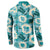 Aloha Hawaii Paniolo Teal Palaka Button Sweatshirt Coastal Rodeo - Polynesian Pride