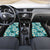 Aloha Hawaii Paniolo Teal Palaka Car Mats Coastal Rodeo - Polynesian Pride