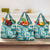Aloha Hawaii Paniolo Teal Palaka Grocery Bag Coastal Rodeo - Polynesian Pride