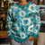 Aloha Hawaii Paniolo Teal Palaka Kid Ugly Christmas Sweater Coastal Rodeo - Polynesian Pride