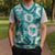 Aloha Hawaii Paniolo Teal Palaka Christmas Knitted V-Neck Vest Coastal Rodeo - Polynesian Pride