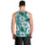 Aloha Hawaii Paniolo Teal Palaka Men Tank Top Coastal Rodeo - Polynesian Pride