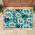 Aloha Hawaii Paniolo Teal Palaka Rubber Doormat Coastal Rodeo - Polynesian Pride