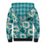 Aloha Hawaii Paniolo Teal Palaka Sherpa Hoodie Coastal Rodeo - Polynesian Pride