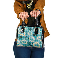 Aloha Hawaii Paniolo Teal Palaka Shoulder Handbag Coastal Rodeo - Polynesian Pride