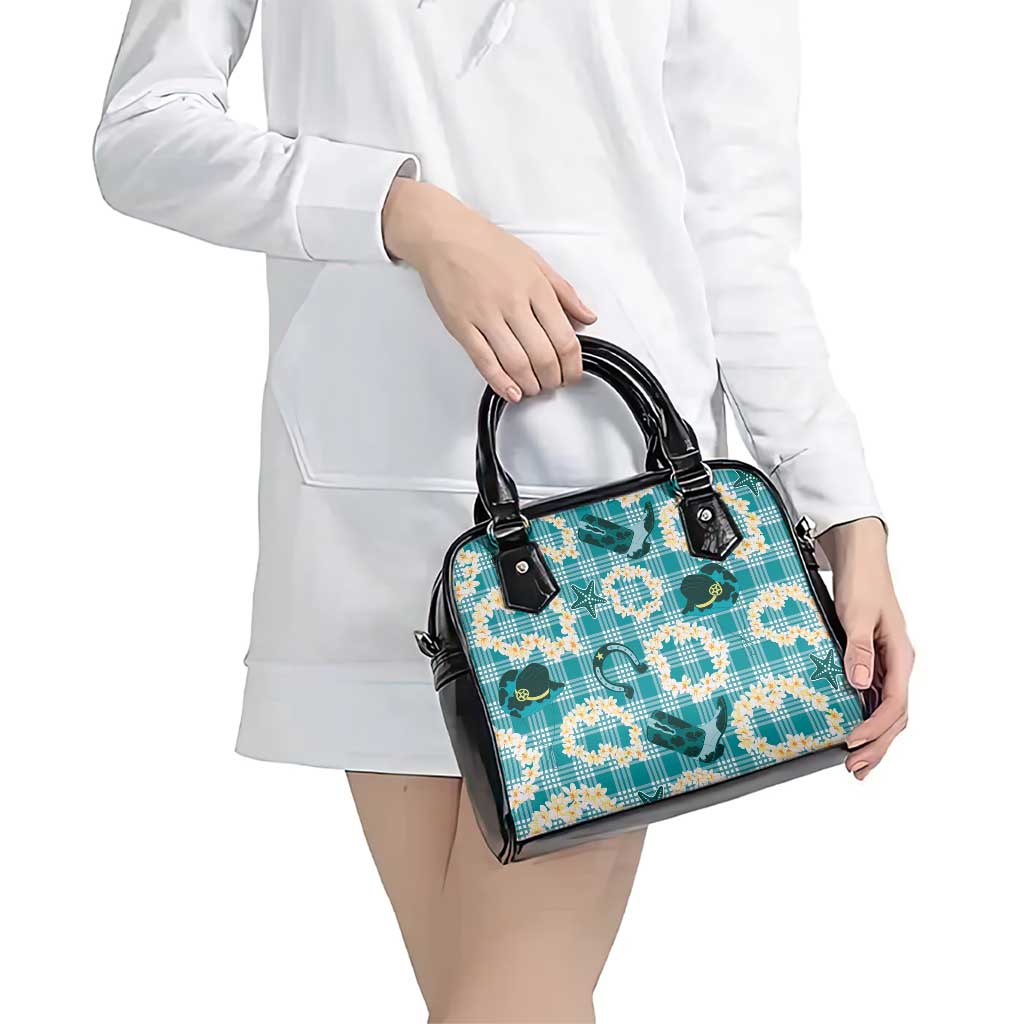 Aloha Hawaii Paniolo Teal Palaka Shoulder Handbag Coastal Rodeo - Polynesian Pride
