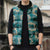 Aloha Hawaii Paniolo Teal Palaka Sleeveless Puffer Jacket Coastal Rodeo - Polynesian Pride